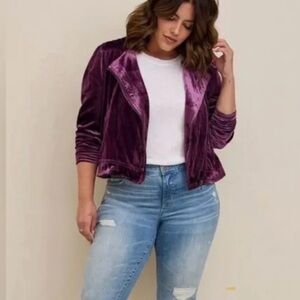 Women's Velvet Purple Jacket